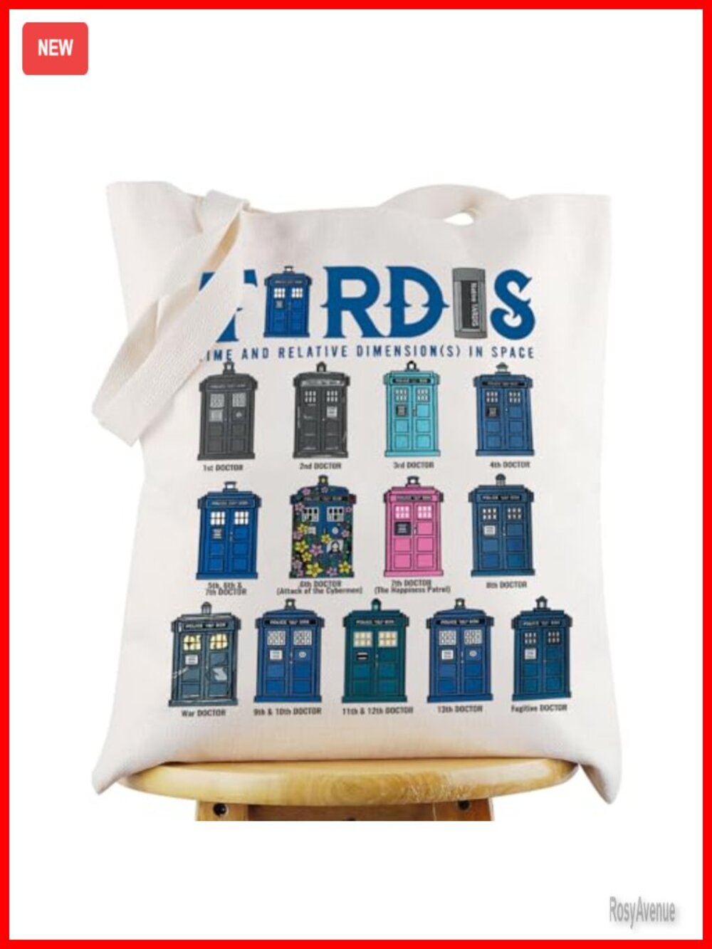 Canvas Tote Bag Large Shoulder Bag Policeman Doctor Gift